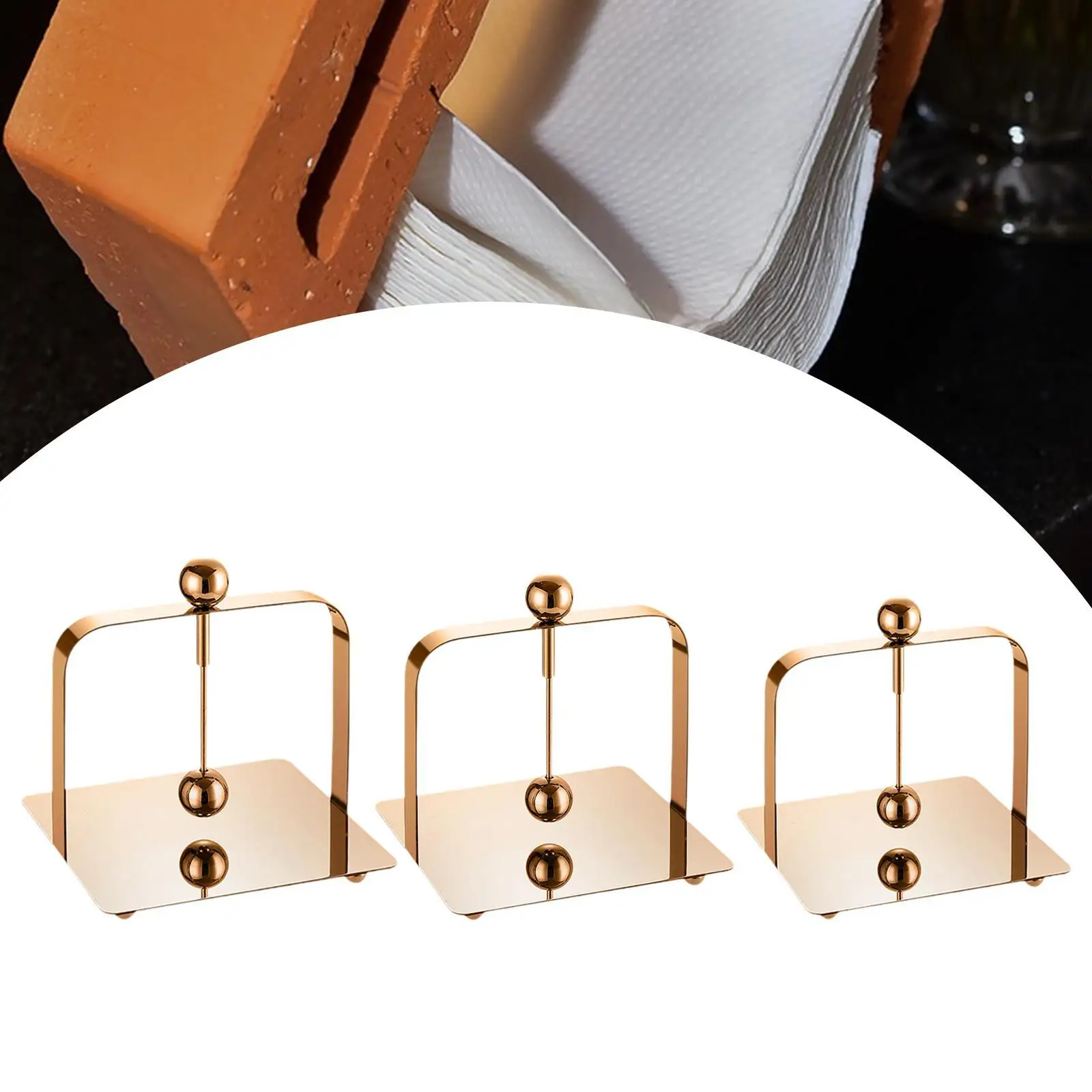 

Держатель для салфеток, настольный устойчивый органайзер для хранения, практичный держатель для салфеток из нержавеющей стали для вечеринки, кафе, кухни, домашнего декора