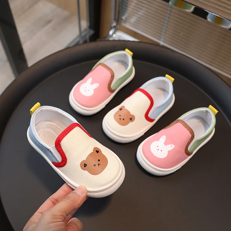 

Children's Canvas Shoes Soft Bottom Breathable Non-slip Casual Shoes Boys and Girls Fashionable Versatile Lightweight Sneakers