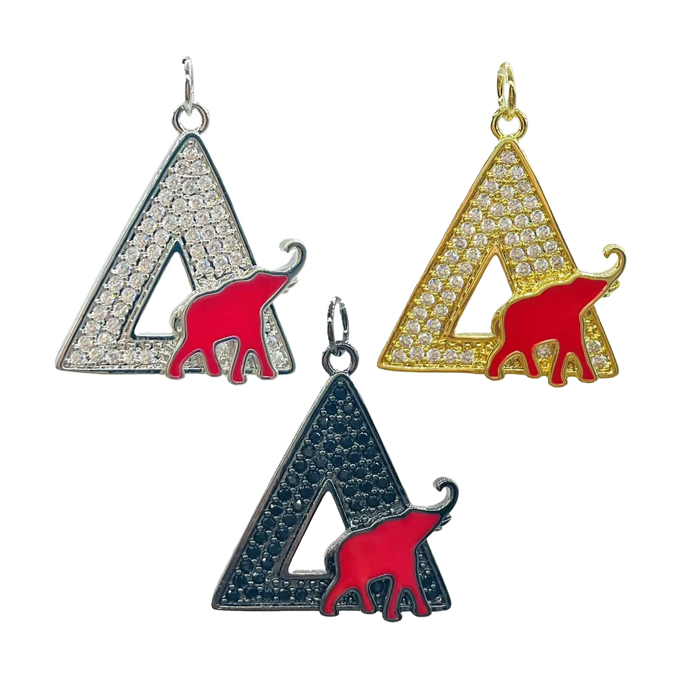 5 قطعة الزركون تمهيد المعادن دلتا نادي نسائي رمز سحر مجوهرات اكسسوارات للنساء سوار صنع #1