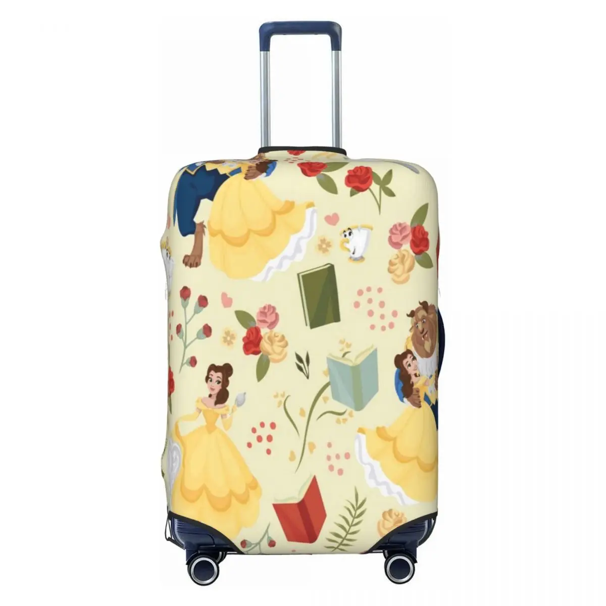 

Custom Beauty And The Beast Movie Suitcase Cover Washable Travel Luggage Covers for 18-32 inch