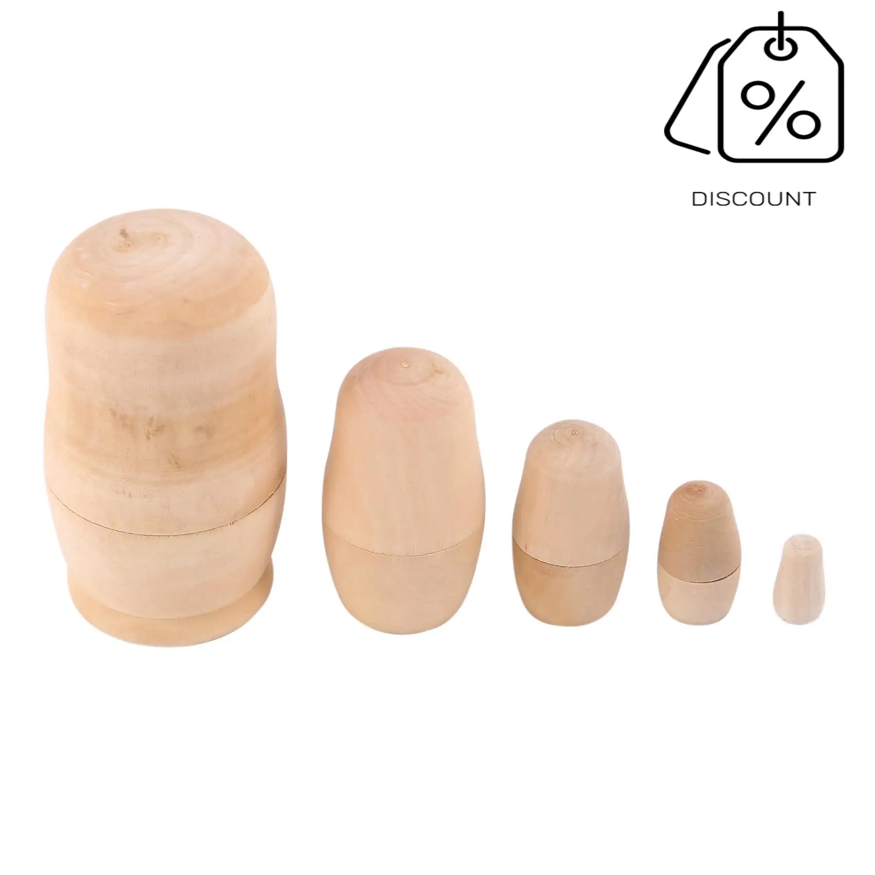 AS96-الفتيات الروسية بابوشكا ماتريوشكا دمى التعشيش الفارغة طلاء المجموعة الخاصة بك المكونة من 5 قطع