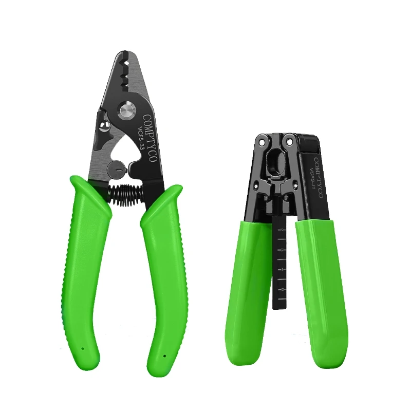 COMPTYCO Kit d'outils pour fibres optiques (en option) VCFS-33 dénudeur à trois ports et dénudeur de fil en cuir VCFS-J1 3 mm (L) * 2 mm (H) outils FTTH