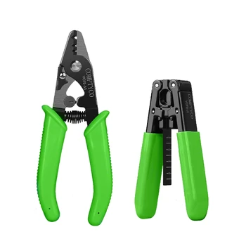 COMPTYCO 광섬유 도구 키트(옵션) VCFS-33 3포트 스트리퍼 및 VCFS-J1 가죽 와이어 스트리퍼 3mm(W)*2mm(H) FTTH 도구