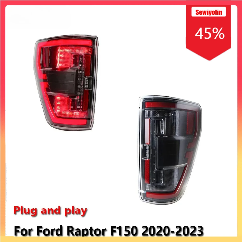 

Car LED Tail Light Automobile PartsFor Ford Raptor F150 2020-2023 Auto Fog DRL Brake Turn Signal Lamp Plug and Play