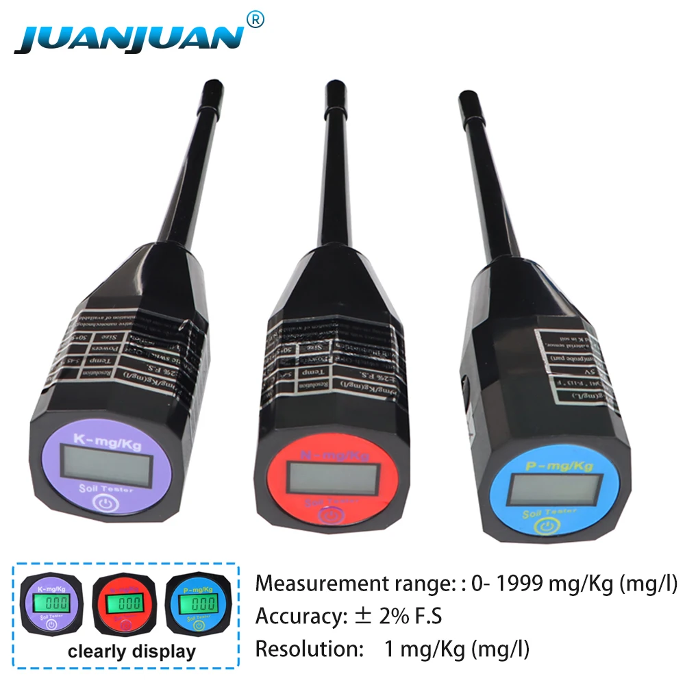 

LCD Digital Soil NPK Meter Professional Soil Test Kit Nitrogen Phosphorus Potassium Detector Fertility Tester for Garden Potted