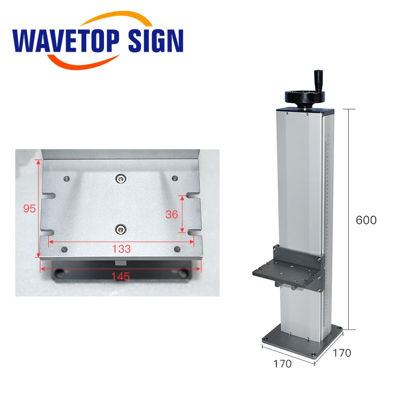 Imagem -02 - Wavetopsign-lift Worktable Cabeça Chumbo para Máquina de Marcação a Laser de Fibra up And Down System Altura 600 mm 800 mm 900 mm 1200 mm