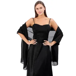 Elegante Frauen Solide Chiffon Schals und Wraps für Abendkleider Braut Brautjungfer Hochzeit Boleros Capes Party Dekoration Schal