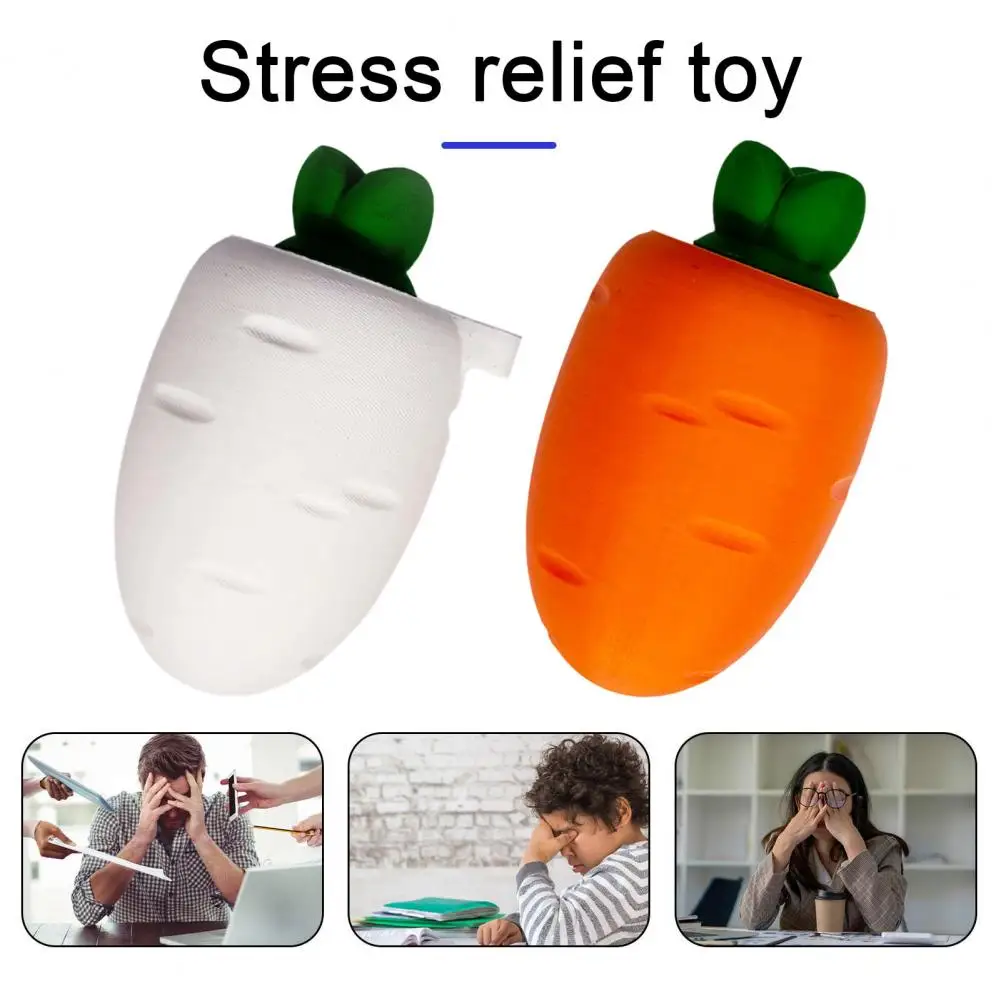 Clicker Toy 3d Printed Carrot Clicker Fidget Toy Portable Stress Relief Press Rebound Decompression Toy Cute Carrot Shape Press