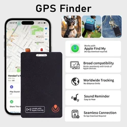 Slim Bluetooth Item Finder Tracker Wallet Tracking Card Compatible with Find My (iOS Only) IP68 Waterproof for Luggage Suitcase