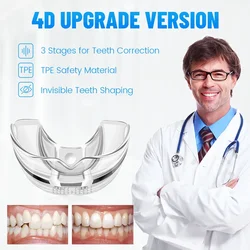 Protector bucal antirronquidos para Bruxismo, aparatos de ortodoncia Dental de 3 etapas, retenedor de dientes, protector para dormir, protector bucal para Bruxismo