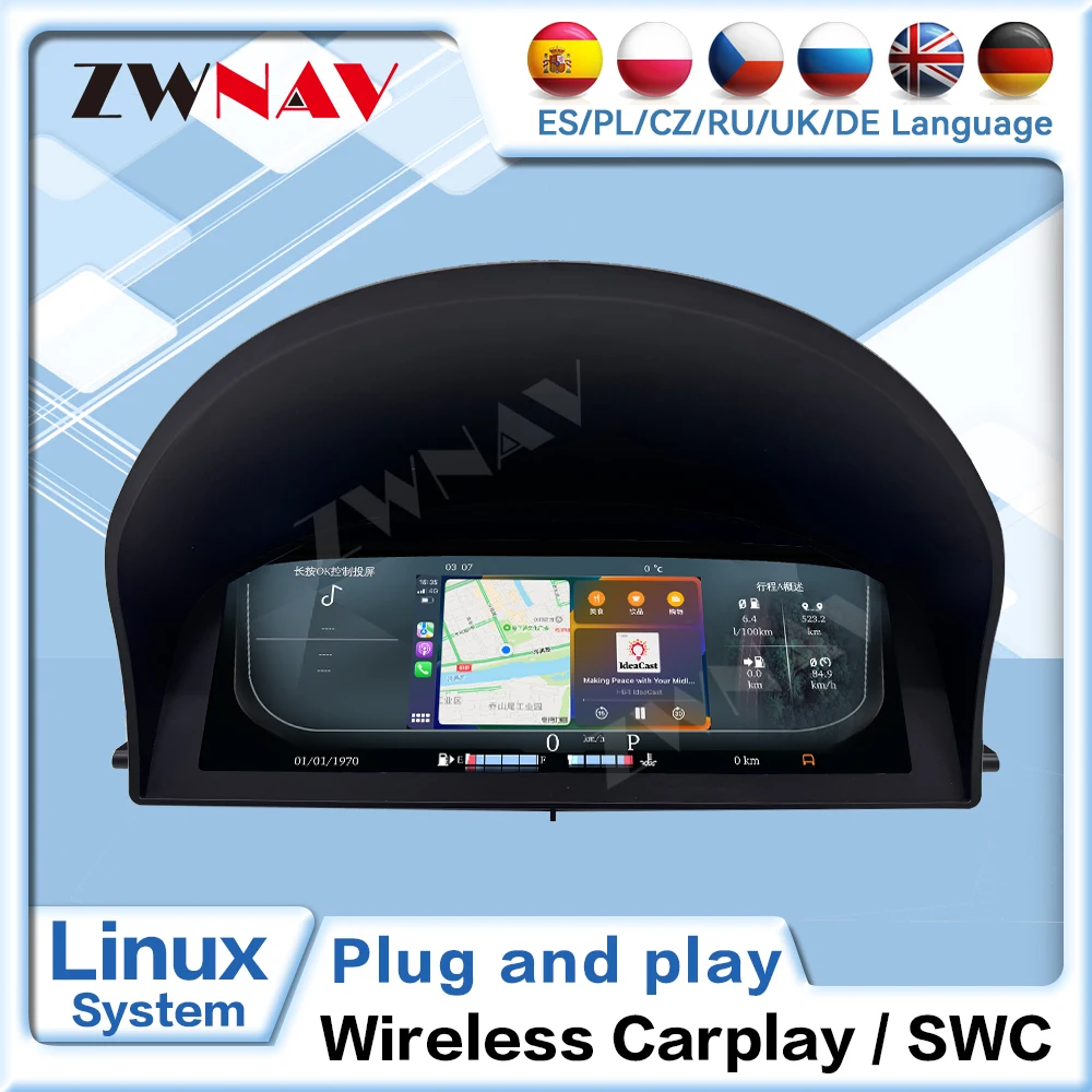 

12.3 Inch Digital Dashboard Cluster For Land Rover V8 2002-2012 Variant virtual Instrument Panel Cockpit Speedometer Dashboard