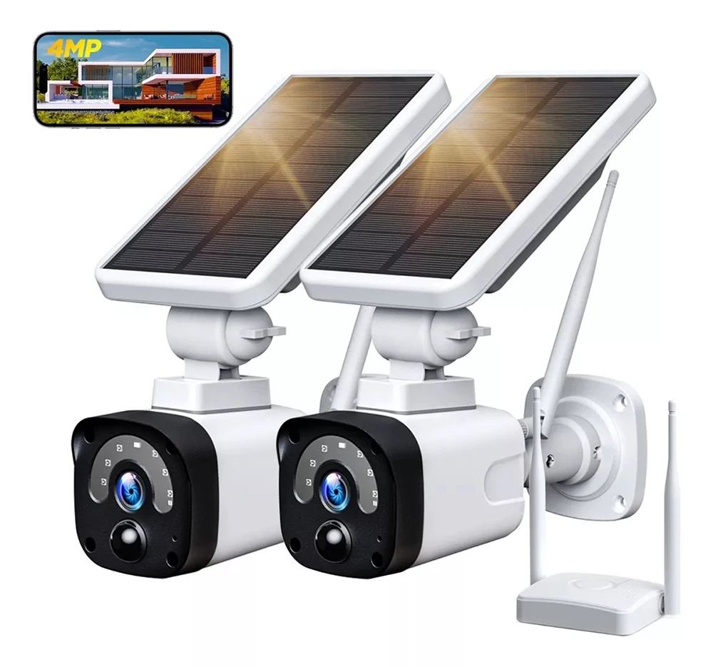 

Camcamp 4MP Solar Powered Camera Outdoor Waterproof 100% Wire-free Home Wireless Battery Surveillance Security Cameras System