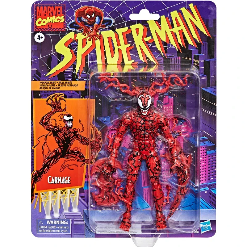 

Hasbro Marvel Legends Series Comics Retro-Inspired Carnage 6-Inch Scale(15Cm) Collectible Action Figure Original New Unopened