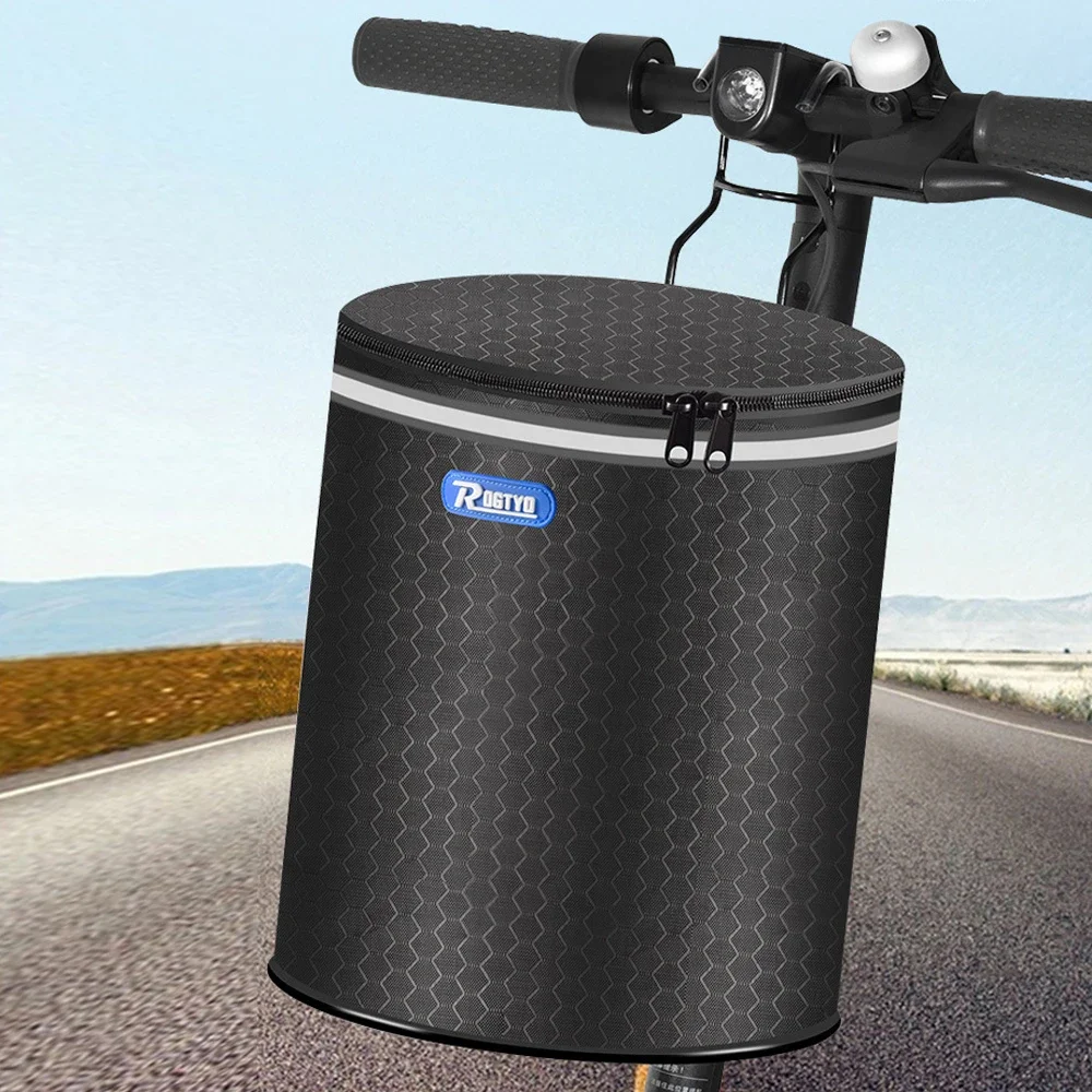 

Bicycle Front Basket Bag Pet Dog Bag Detachable Waterproof Cover Basket For E-bike Scooter Universal