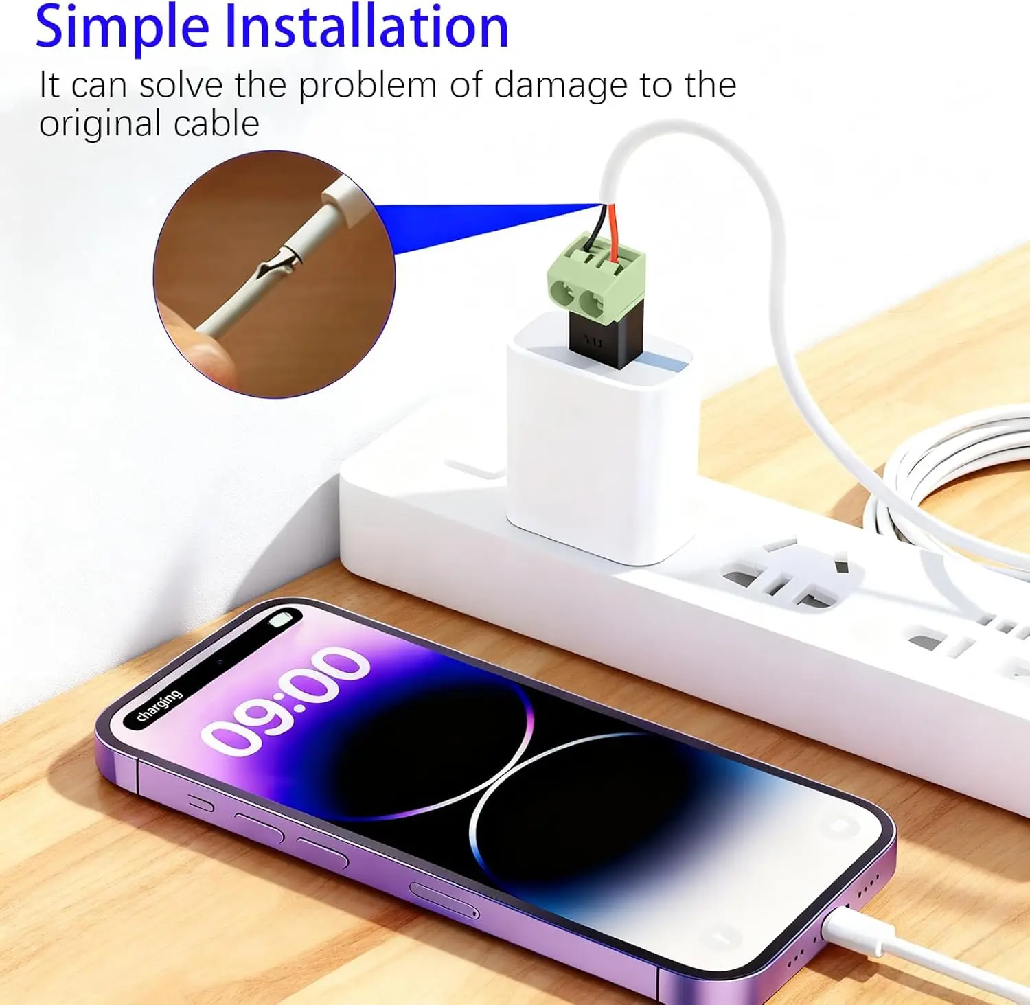 Type C/Micro Female To 2 Pin Terminal Block Solderless Charging Connector 5V USB C Screw Terminal Solderless Plug OTG Adapters