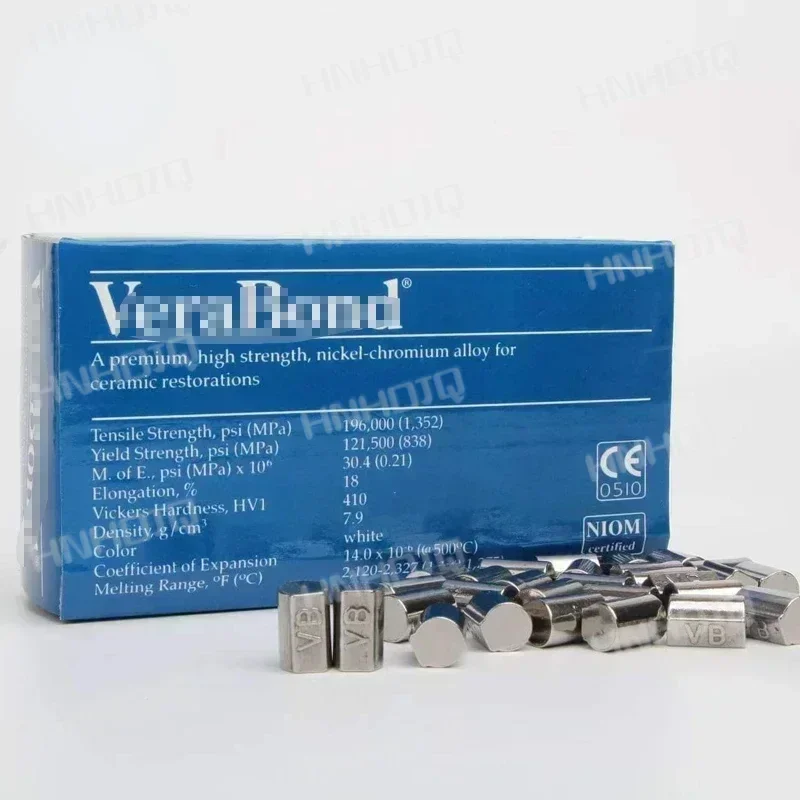 Verabond Inner Crown Metal Nickel Chromium VB Baked Porcelain Steel Beryllium Baked Porcelain Alloy Dental Denture