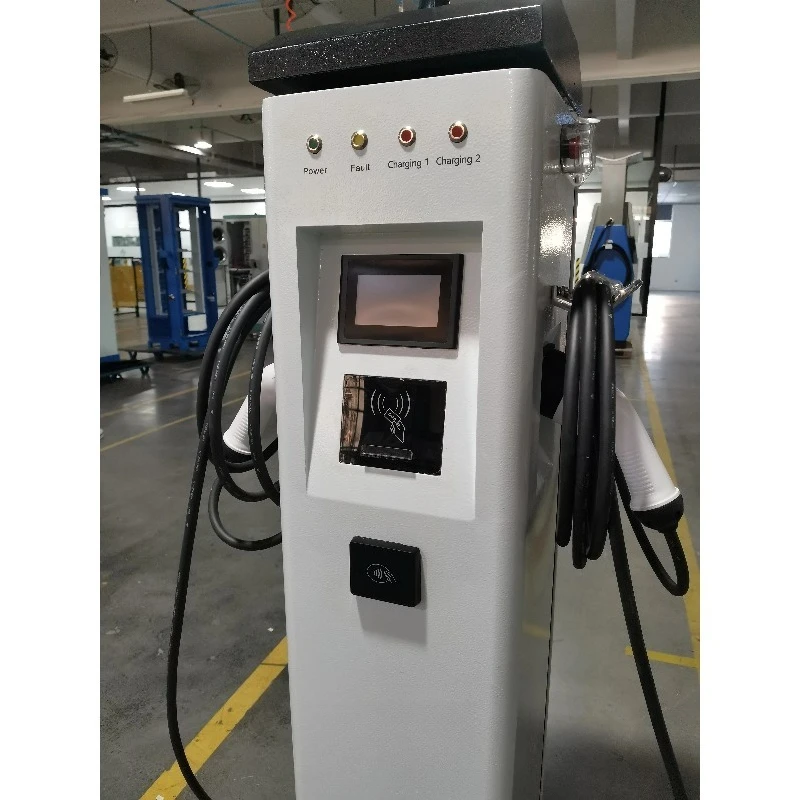 شاحن AC EV قائم على الأرض من النوع 2 جيجابايت/T IP55 44KW 32A مع دفع بطاقة الائتمان POS #2
