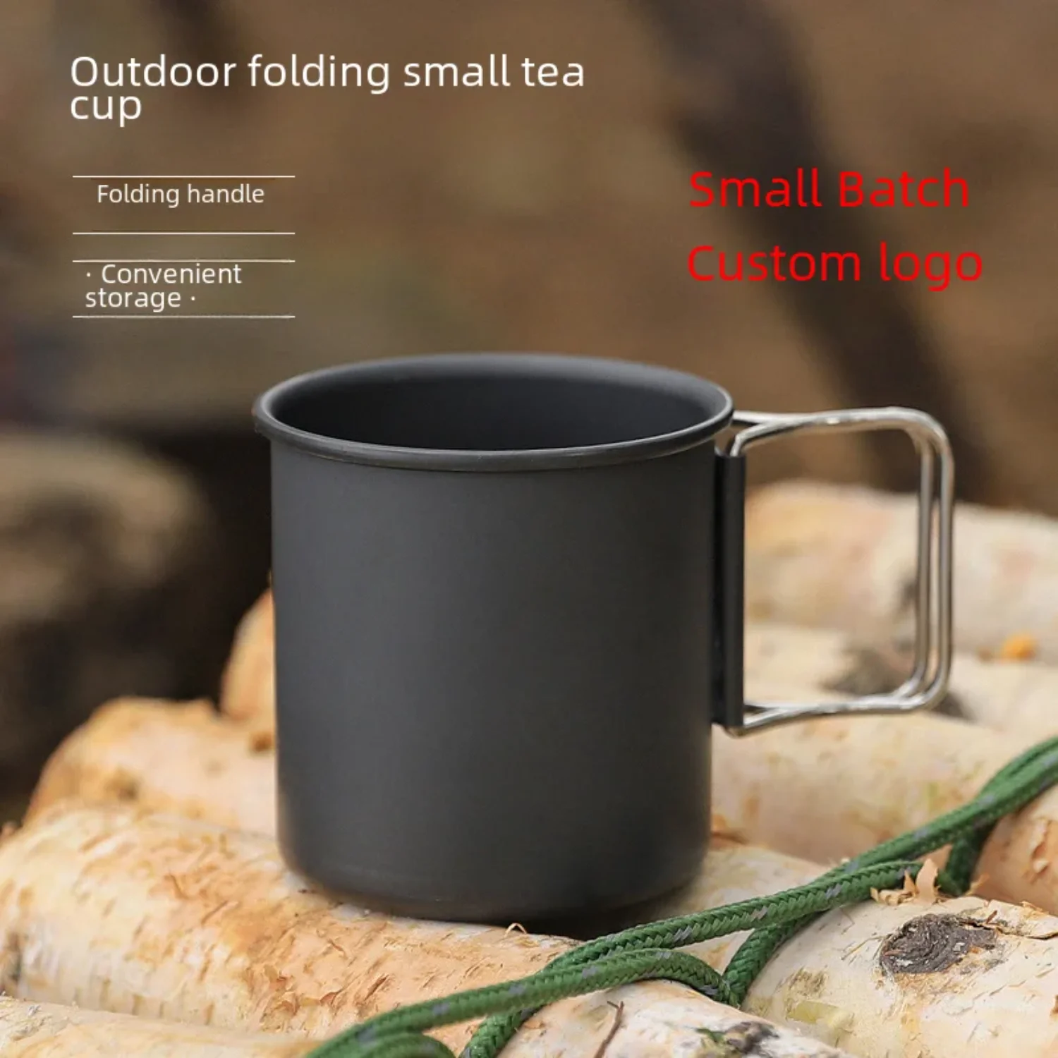 Portable Outdoor Camping Folding Small Tea Cup Ultra Light Aluminum Cup Picnic Coffee Mini Water Foldable Aluminum Alloy