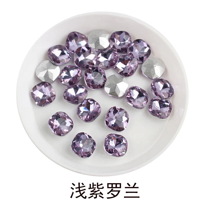 Classic 100pcs 8mm Square DIY for phone shell,Nail,Bag,Clothes 3D Diamond Stone Decoration Glitter Manicure Jewelry Accessories