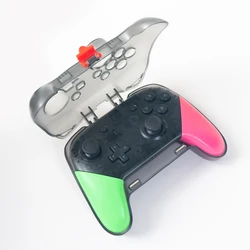 Coque de protection pour manette Nintendo Switch Pro, coque en cristal transparent, coque de poignée avec port de développement