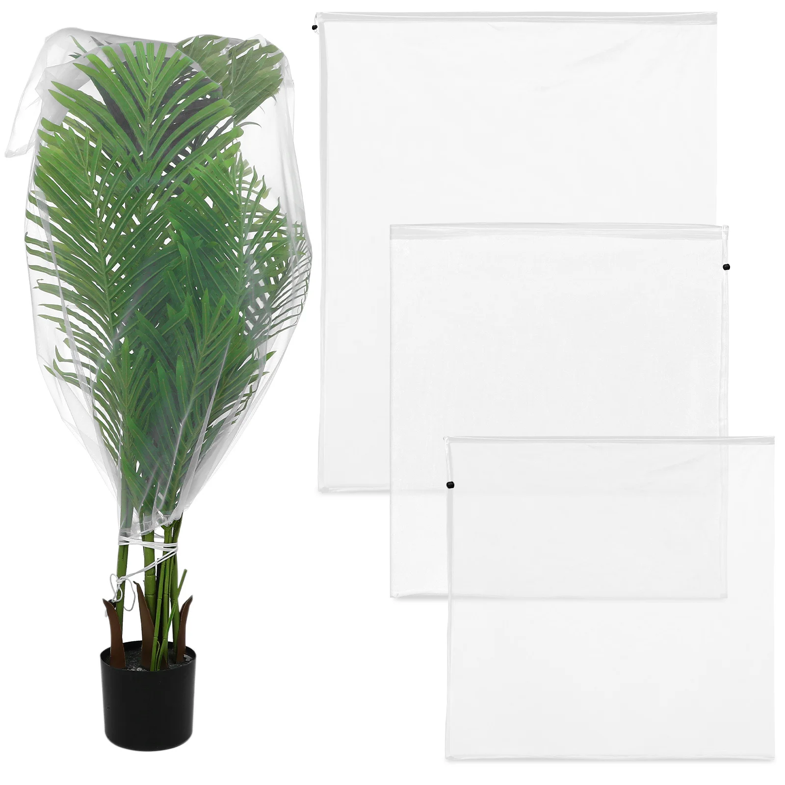 3 pçs planta rede respirável pe malha cobre com cordão para cordão planta cobre jardim legumes frutas arbustos