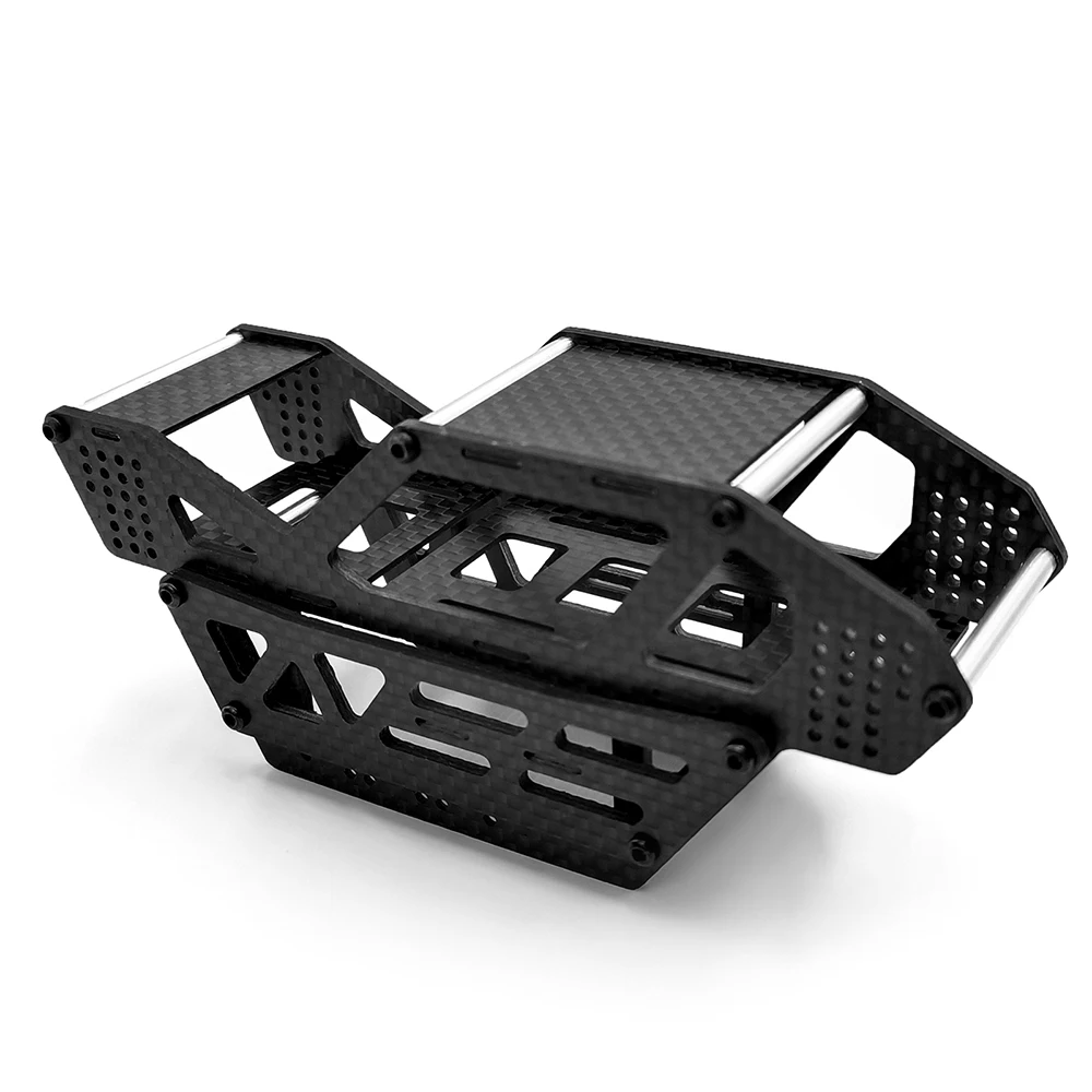 MIBIDAO Carbon Fiber Frame Body Shell Roll Cage for Axial SCX24 Deadbolt C10 Wrangler Gladiator Bronco 1/24 RC Car Upgrade Parts