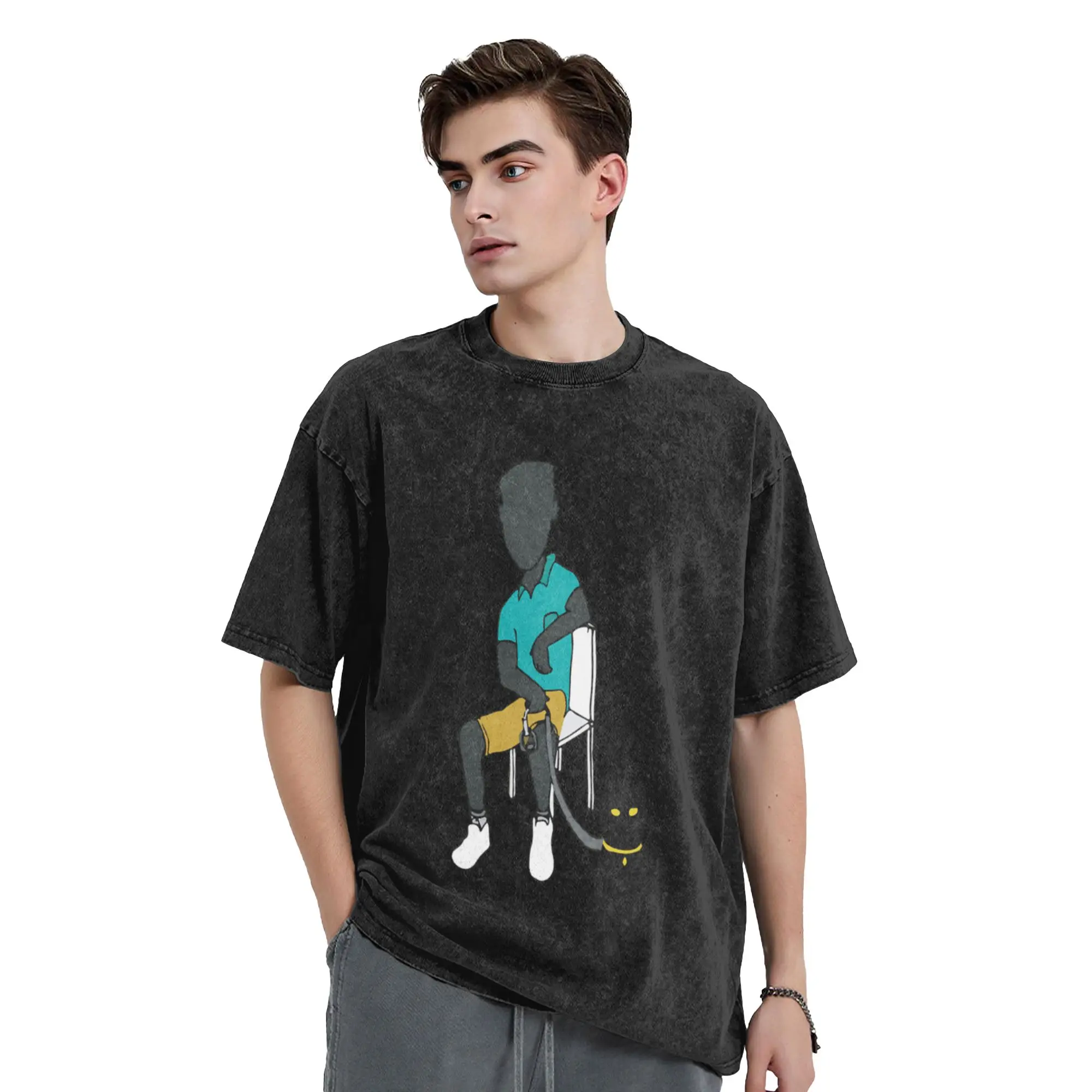 Marbled  Abhi The Nomad Classic Chic A Washed T Shirt Men's Women's Oversized Cotton Tees Tops