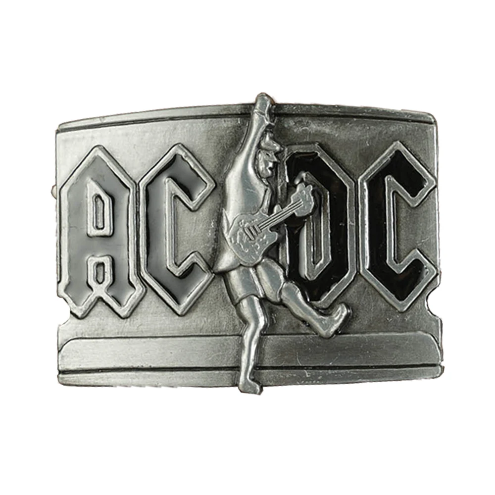 1 AC DC حرف Music Rock Star مشبك حزام مبتكر للرجال يمكن ارتداؤه مع أي نمط من الحزام