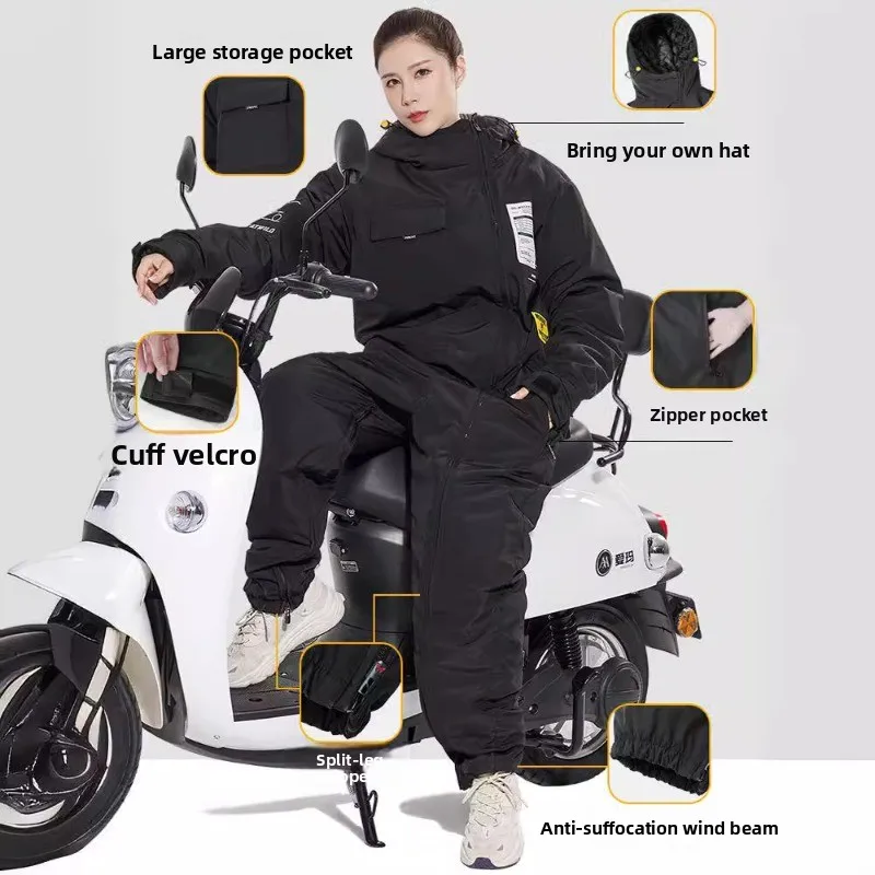 

New Motorcycle Snow-proof Clothing Cold-proof Electric Vehicle Windbreaker Winter Skiing Fishing and Riding Cold-proof Clothing