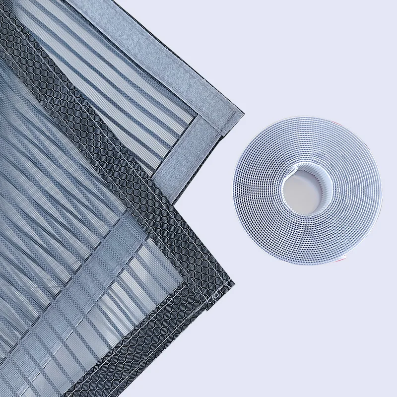 Simple striped gray zipper, cat resistant diamond mesh, self-adhesive mosquito net, mosquito net curtain, ultra-fine mesh