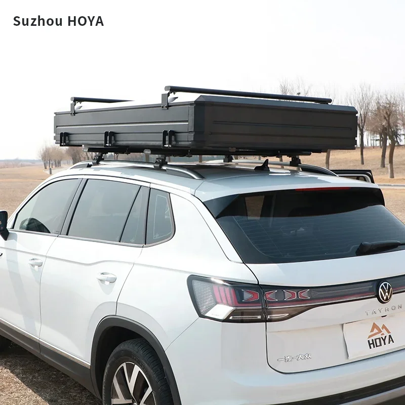 HOYA Custom Skycamp High Quality Cheap Wholesale Roof Top Tent Aluminium Hard Shell Car Roof Tent 4 Person