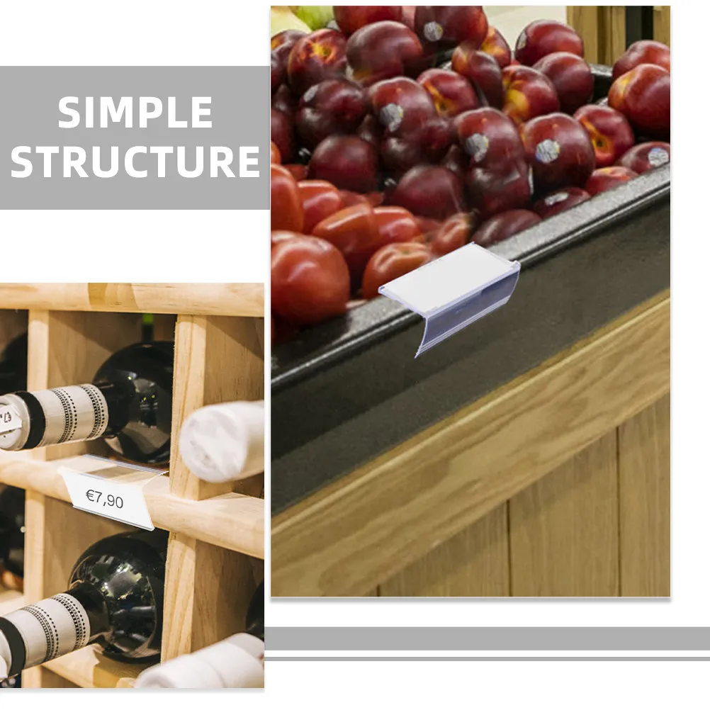 

60 шт. держателей ценников, подставок для этикеток на полки, клипсов для маркировки товаров для фруктов и овощей, для розничной торговли