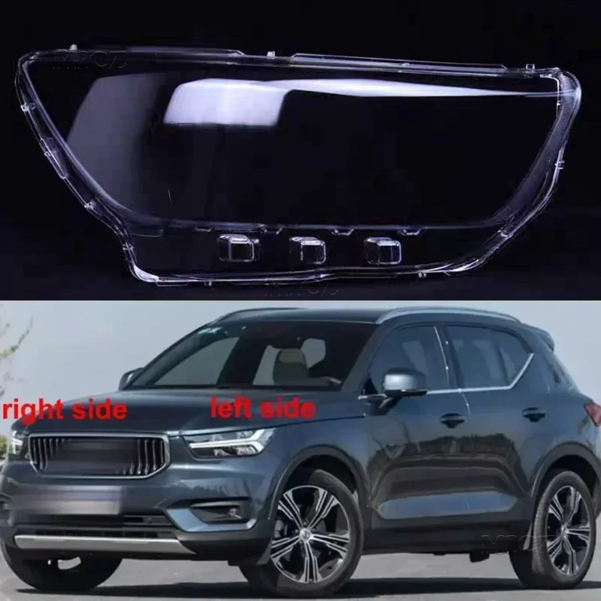 

For Volvo XC40 2020 2021 2022 2023 Car Accessories Transparent Lampshade Headlamp Cover Headlight Shell Lens Plexiglass