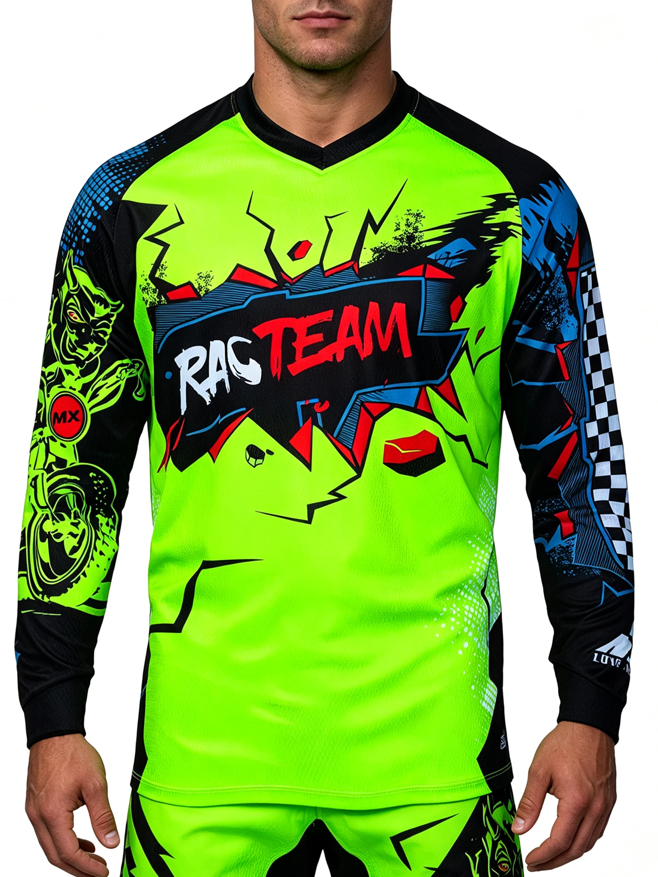 Mountain Biking Long Sleeve Shirt - Downhill Jersey Men's Long Sleeve Downhill