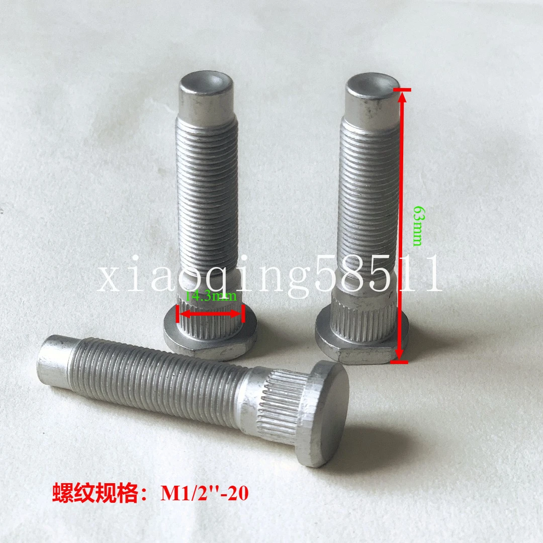 

1pc Wheel Hub Spline Bolts Screws for Ford EDGE Explorer M1/2''-20 | Knurl Diameter 14.3mm | Length 56.5/63mm