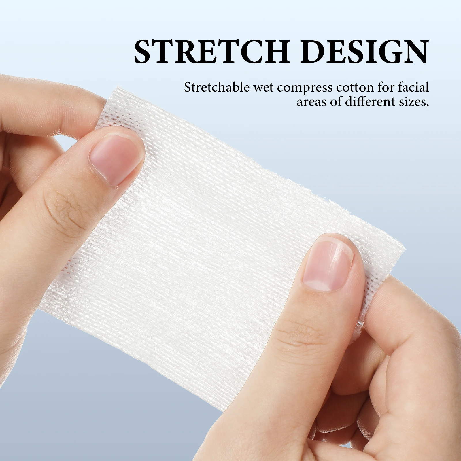

Stretchable Cotton Pads for Face Toner 2Packs Soft Makeup Remover Facial Wet Compress Large Capacity Non Shredding