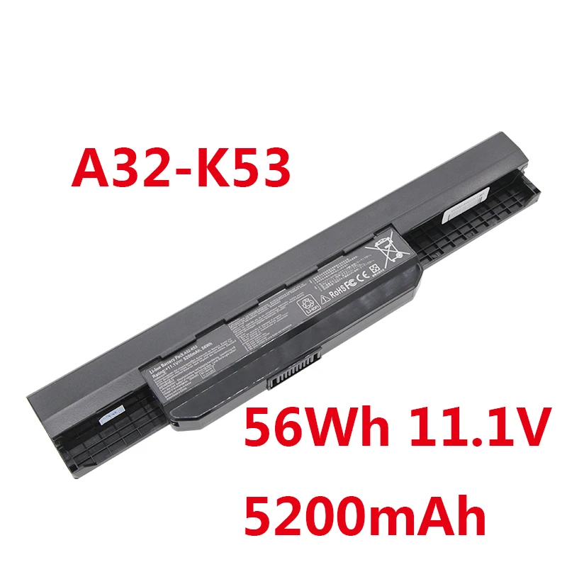 11.1V 56Wh 5200MAH Laptop Battery A32-K53 A42-k53 A41-K53 For ASUS k53 K53SV K53B K53BY K53E K53F K53J K53S K53SD K53SJ