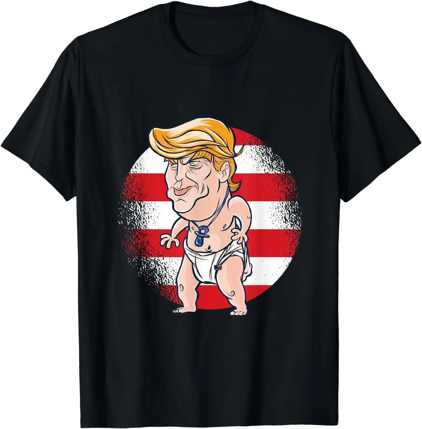 Baby Trump in Diaper, USA, President, United States, Funny T-Shirt   Men Clothing  Vintage T Shirt  Camisetas