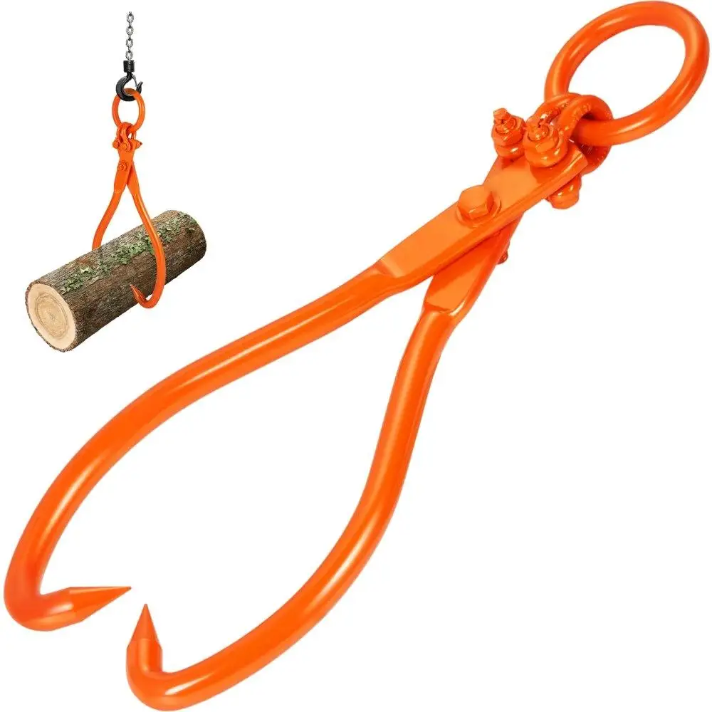 

Heavy Duty Steel Skidding Tongs 18 Inch 2 Claw 772 lbs/350kg Loading Capacity Lifting Handling Dragging Carrying Tool