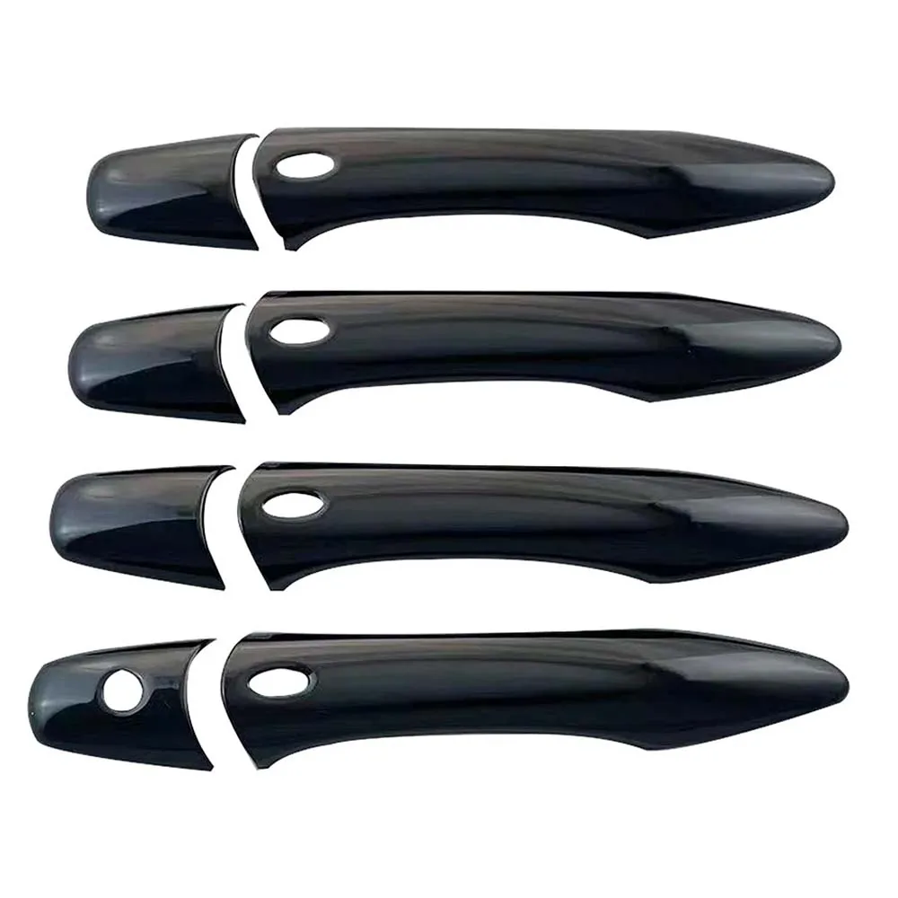 Smart Holes Door Handle Cover For Nissan Armada Patrol Y62 2016-2024 Carbon Fiber Glossy Black Decorative Refit Upgrade Styling view 4
