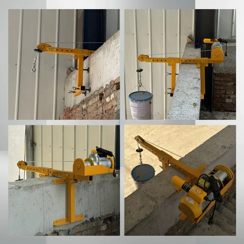Customizable Portable Small Hoist Home Renovation Indoor Outdoor Burglar Proof Door Window Glass Crane