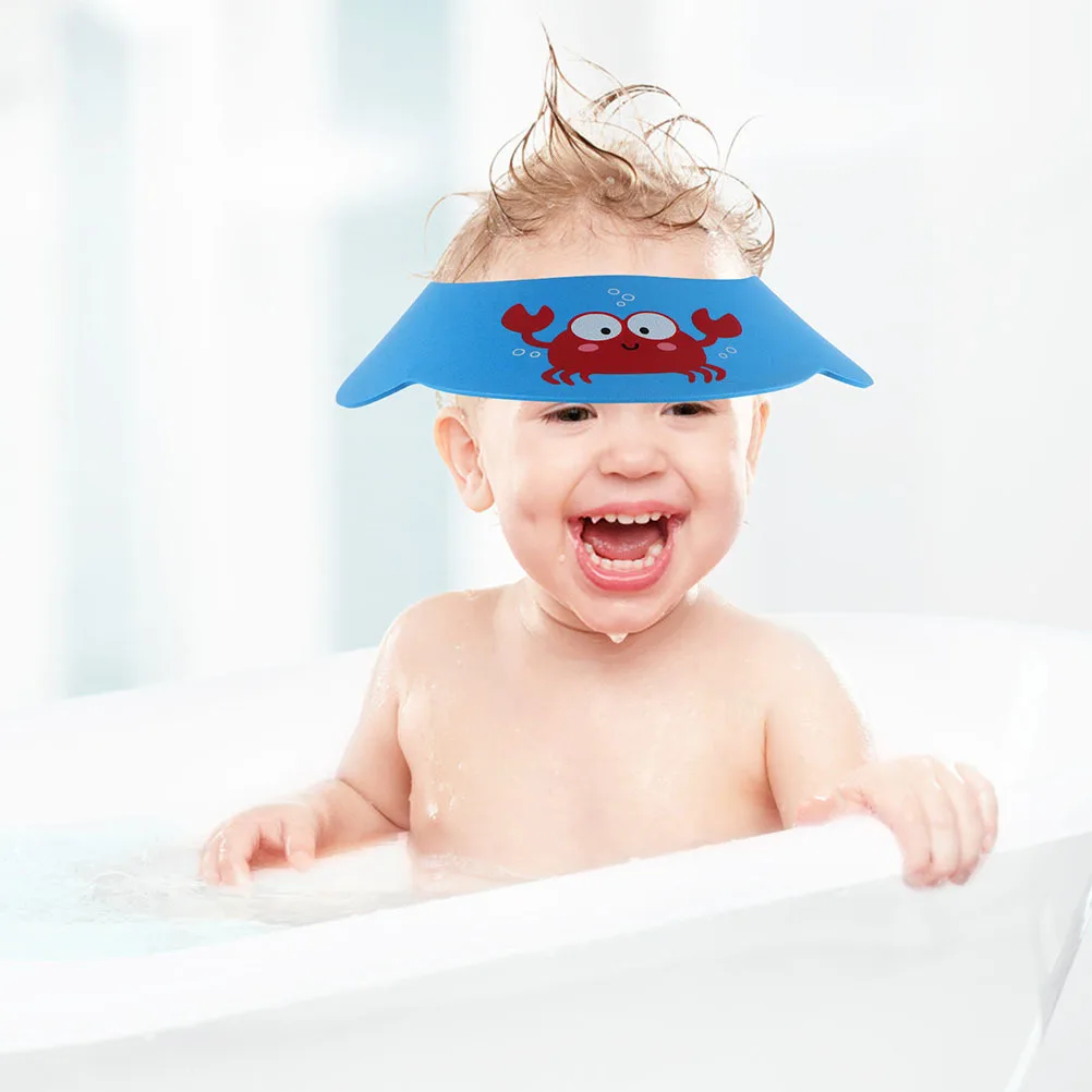 

2 шт. детская шапочка для купания, детский щиток для мытья, регулируемая посадка, милый мультяшный дизайн для мытья волос, силиконовая шапочка для мытья волос для купания, шапочка для малышей