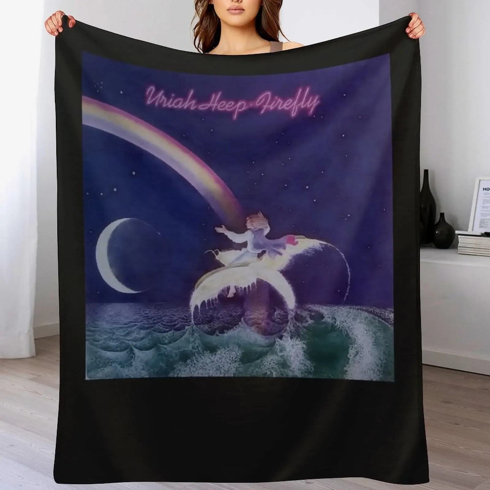 

Uriah Heep - Firefly Classic T-Shirt Throw Blanket Furrys Comforter Sofas bed plaid Blankets