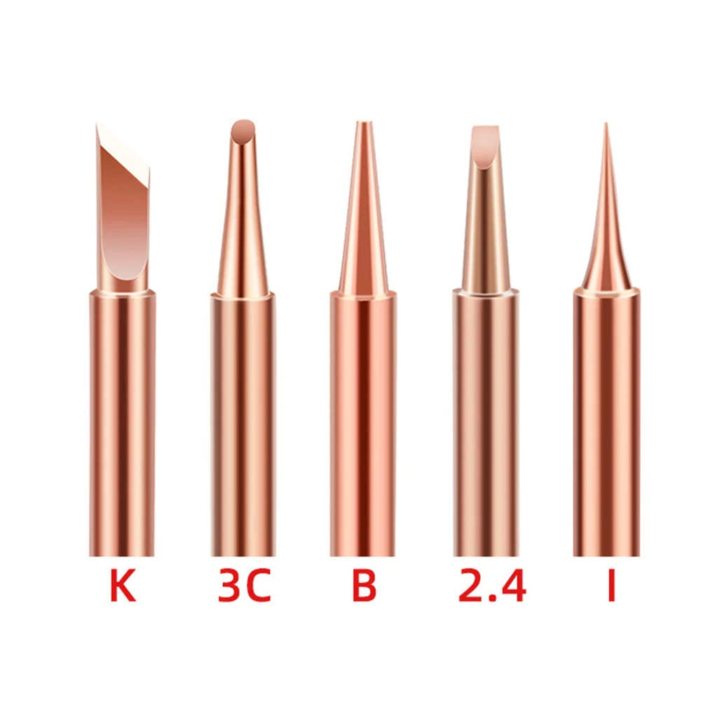 5PCS/PACK Soldering Iron Tip I/B/K/3C/2.4D Tools for 936/937/938/969/8586 Welding Tips BGA Soldering Tools Branding Iron