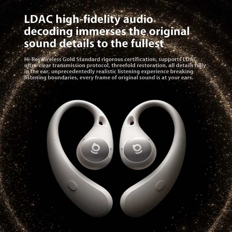 Baseus Bass BF1 이어폰 오픈 이어 무선 Bluetooth 6.0 헤드셋 통화 소음 감소 이어 버드 LDAC IPX7 방수 헤드폰