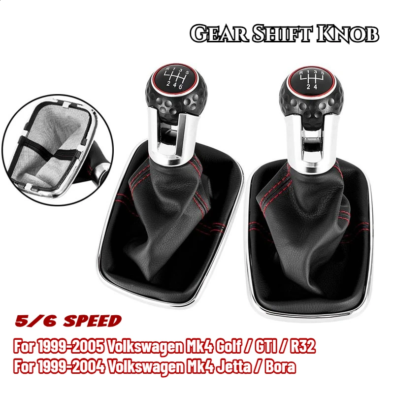 

For Volkswagen VW 1999-2004 Golf 4 IV MK4 GTI R32 Bora Jetta MT 12mm 5 / 6 Speed Car Gear Shift Knob Lever Shifter Gaitor Boot