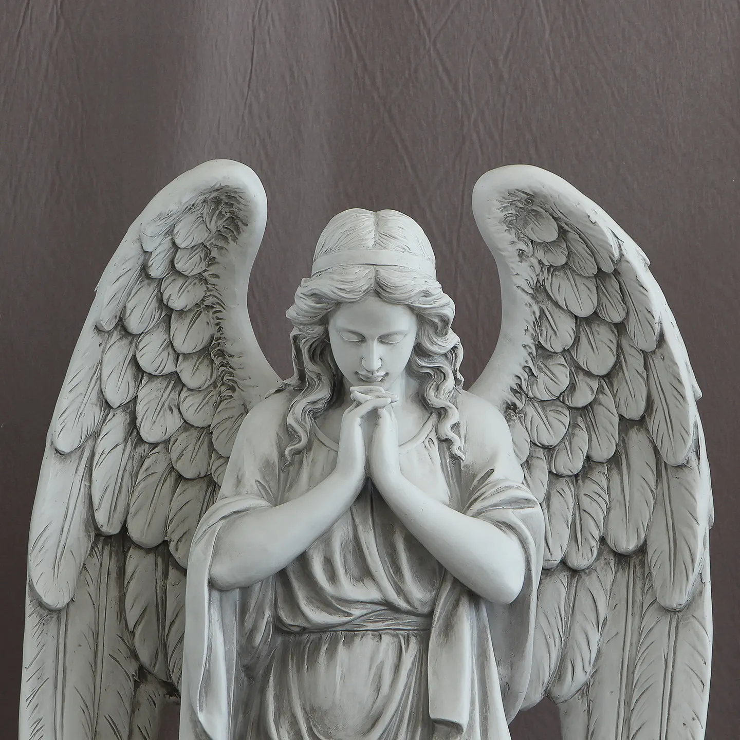 Vintage prayer angel ornament large fiberglass sculpture bar restaurant clock in light luxury art deco crafts