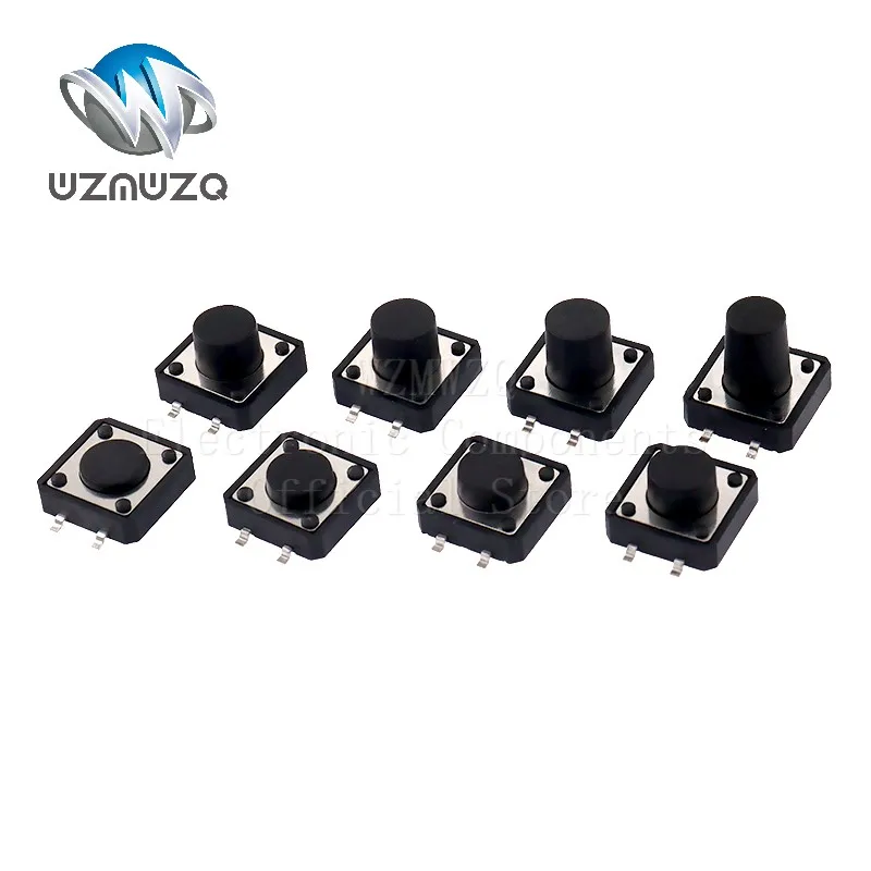 20PCS/Lot 4Pin Tactile Switch 12*12*4.3/5/6/6.5/7/7.3/8/9/9.5/10/11/12MM Tact Push Mini Micro Button Switch B3F-4055 Square head