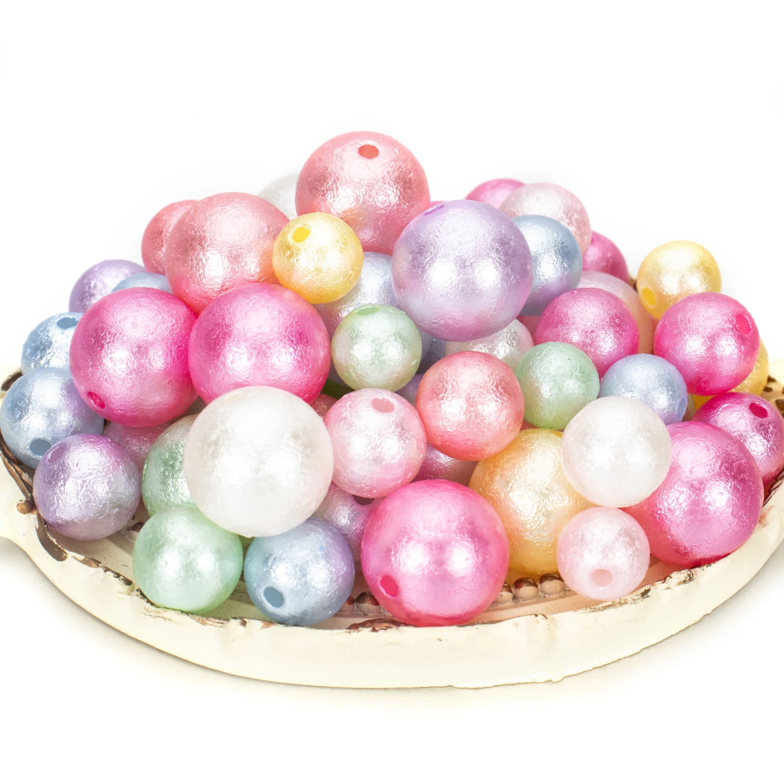 Pearl Stud Earrings - 10-12-16mm Bunte Acryl-Perlen für Handgemachten Schmuck