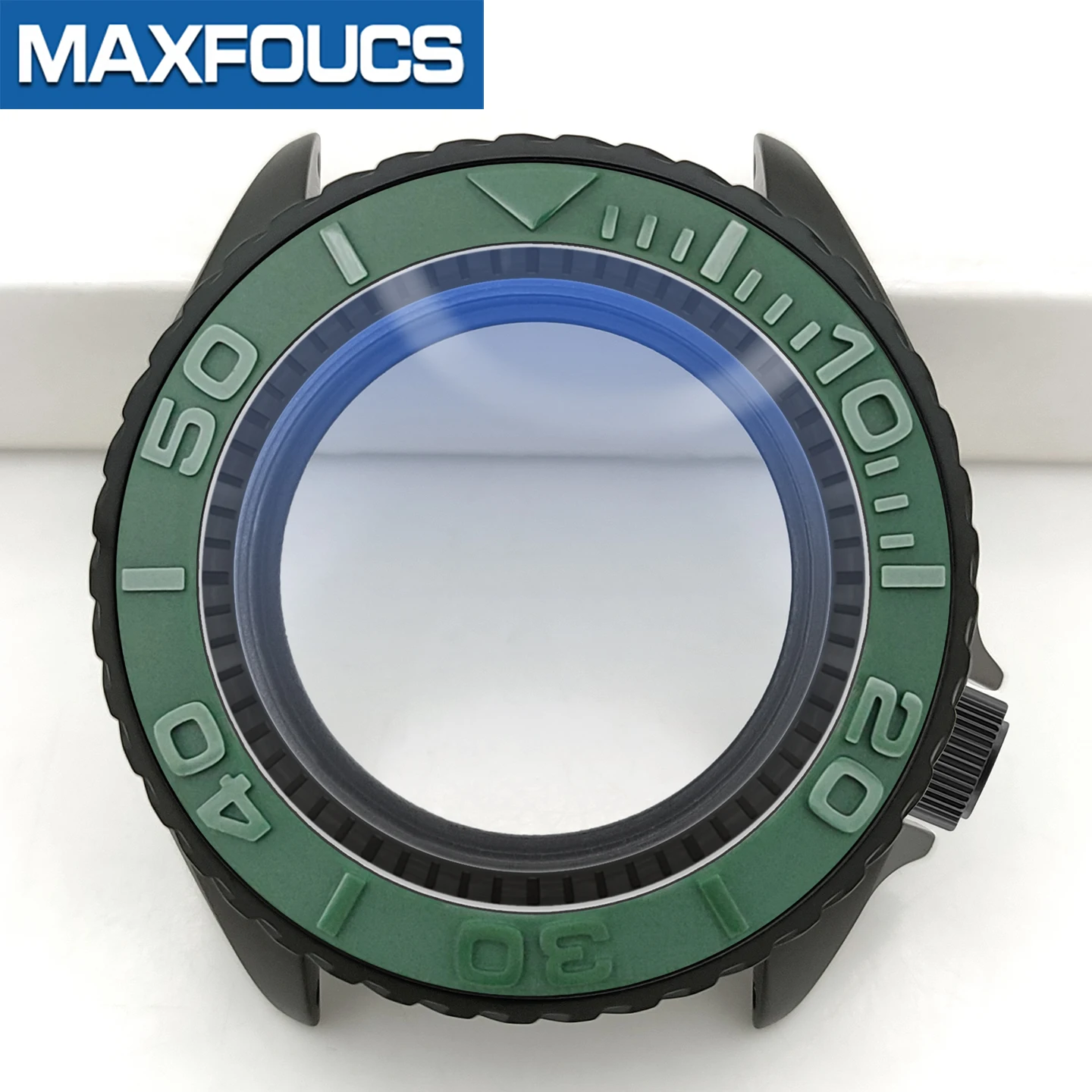 Turbine SKX 3.8 Uhrengehäuse-Set Schwarz Matt Passend für NH35/NH36/NH34 MOD Uhrengehäuse Teile Saphir-Einsatz Krone Kundenspezifisches Zubehör – Detail 11